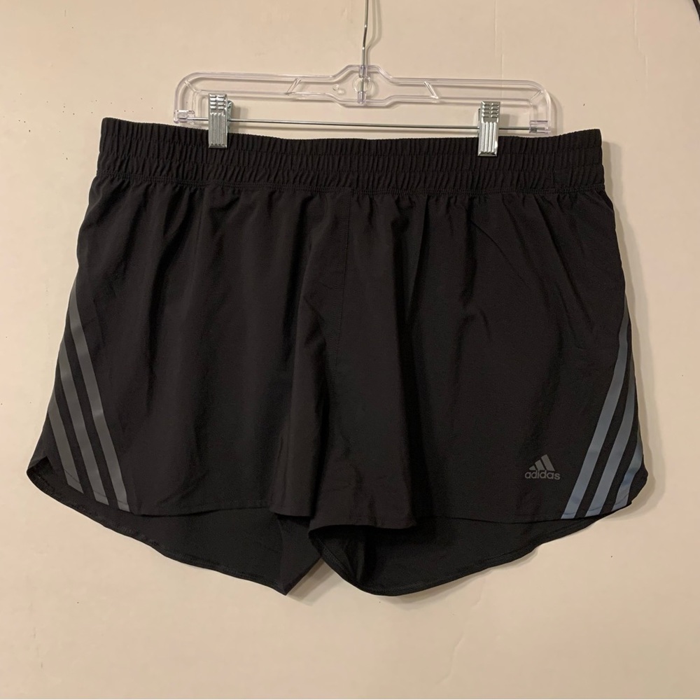 Adidas Black Athletic Shorts Lightweight Elastic Waist Size XL3” RI 3S Running